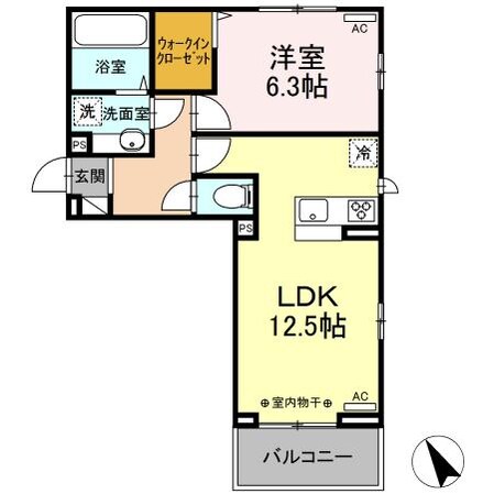 ヒュッゲ大山の物件間取画像